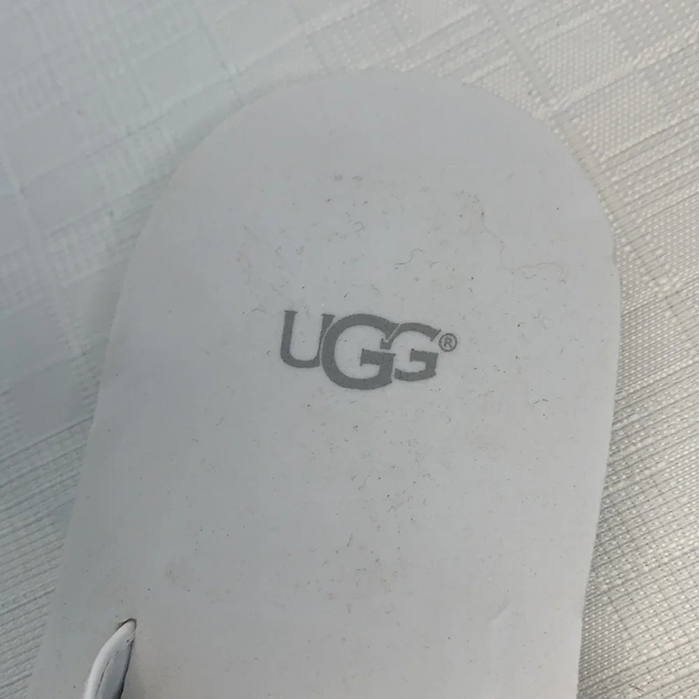 UGG LaaLaa Flat Sandal in white